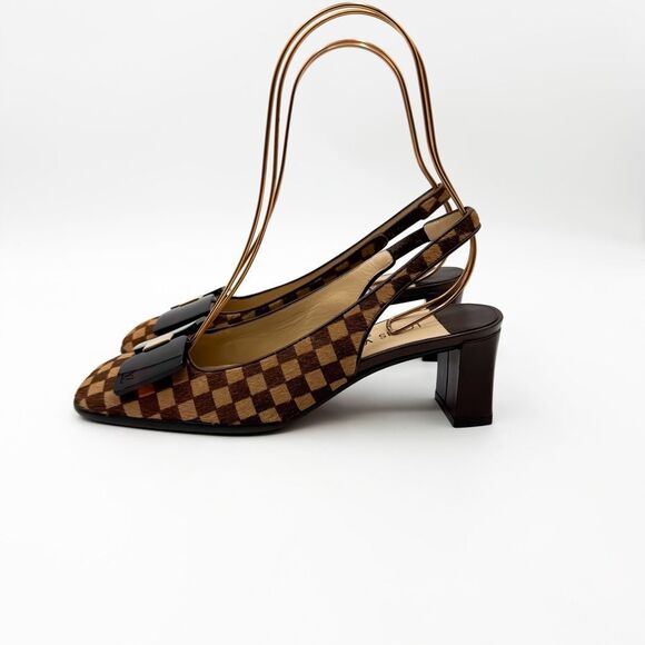 Louis Vuitton Brown Checkered Heels matching bag in this closet. - Picture 5 of 12